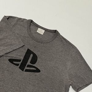 Sony PlayStation Men's L Gray Heather PS Logo Graphic T Shirt Gaming Tee